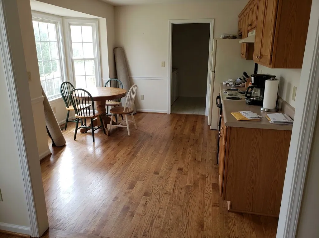 Newly installed oak hardwood floor (hardwood installation in Newport News, VA)
