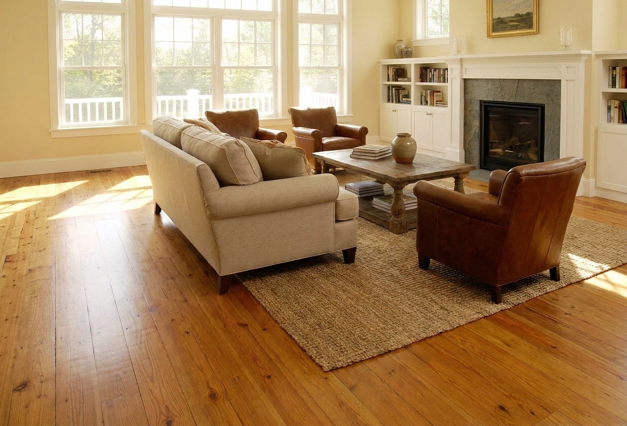 Beautifully finished oak floorboards