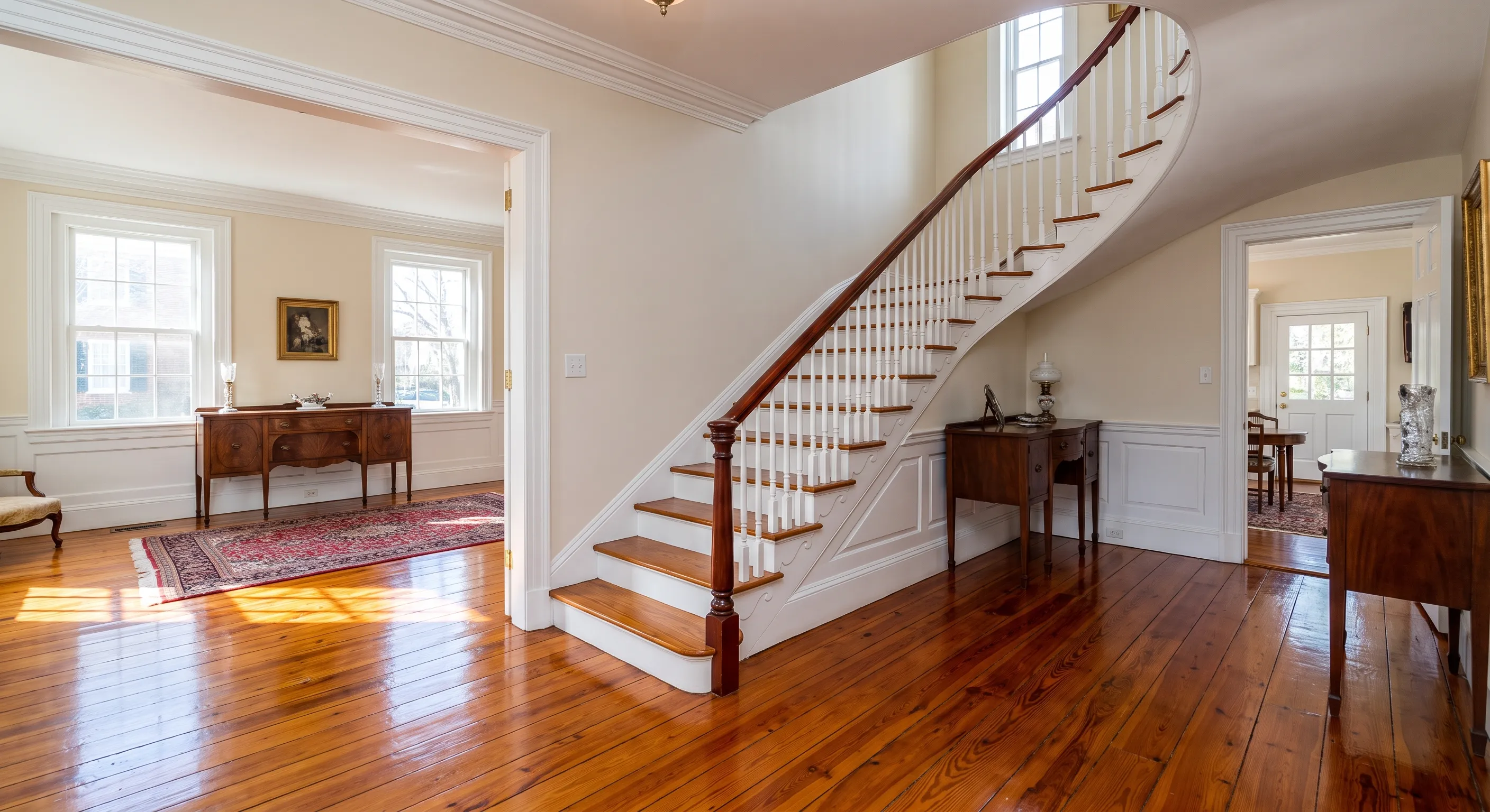 Refinished white oak floors at Ford's Colony, Williamsburg VA